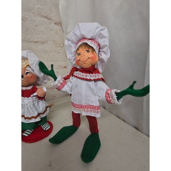 4 Annalee Santa Gingerbread House Elf Mouse Chef Christmas Bakers Dolls - Picture 4 of 6